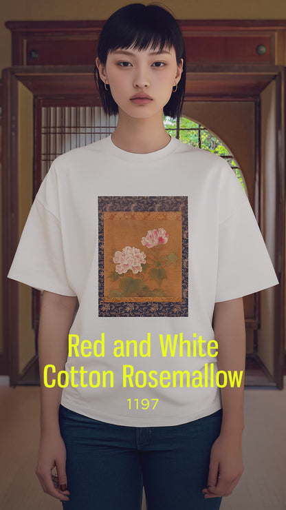 Red and White Cotton Rosemallow